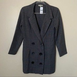 LF Love 6-Button Houndstooth Blazer